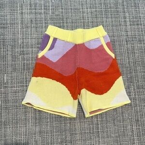 YITAI New Wave Shorts Knit Retro Pockets Colorful Size S